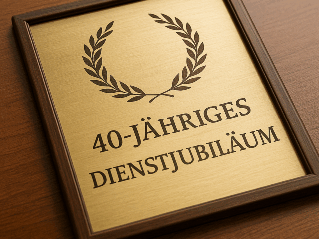 40-jähriges Dienstjubiläum