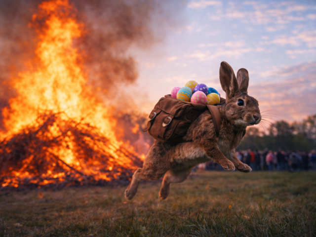 Osterfeuer in der Gemeinde Lengede