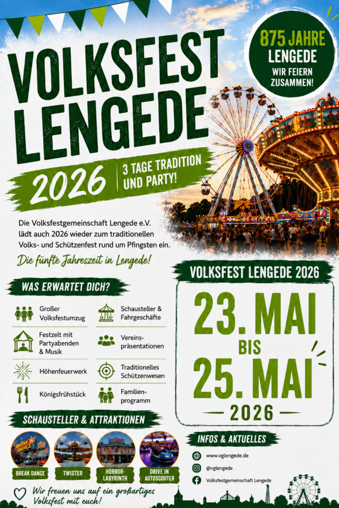 Volksfest Lengede 2026 – Alle bekannten Infos