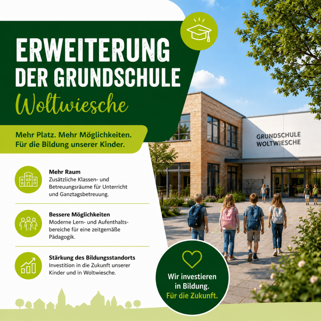 Erweiterung der Grundschule Woltwiesche beschlossen