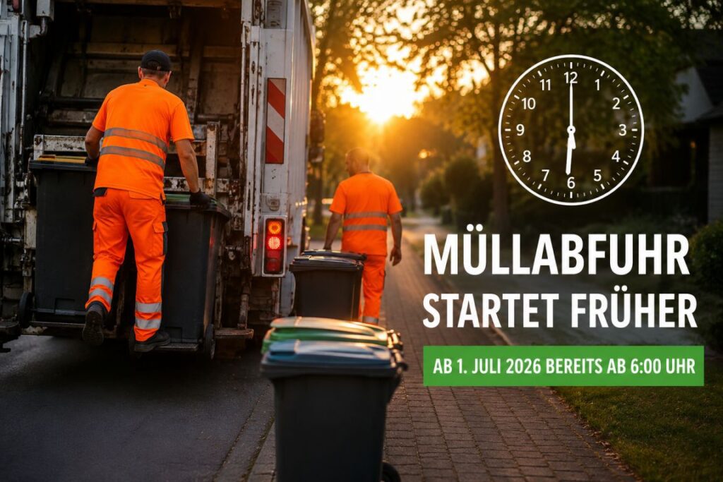 Müllabfuhr startet ab Juli bereits ab 6 Uhr morgens